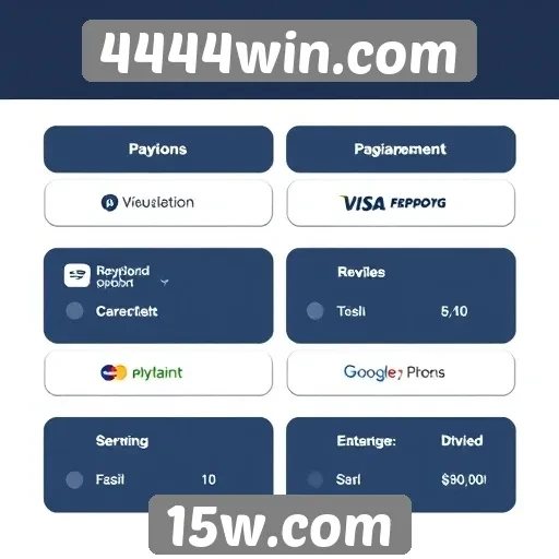 Sistemas de pagamento disponíveis em 4444win.com